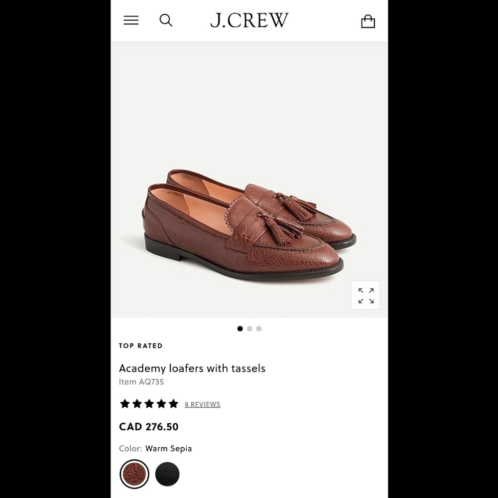 *SOLD* J. Crew Crackled leather Academy loafers - Picture 10 of 11